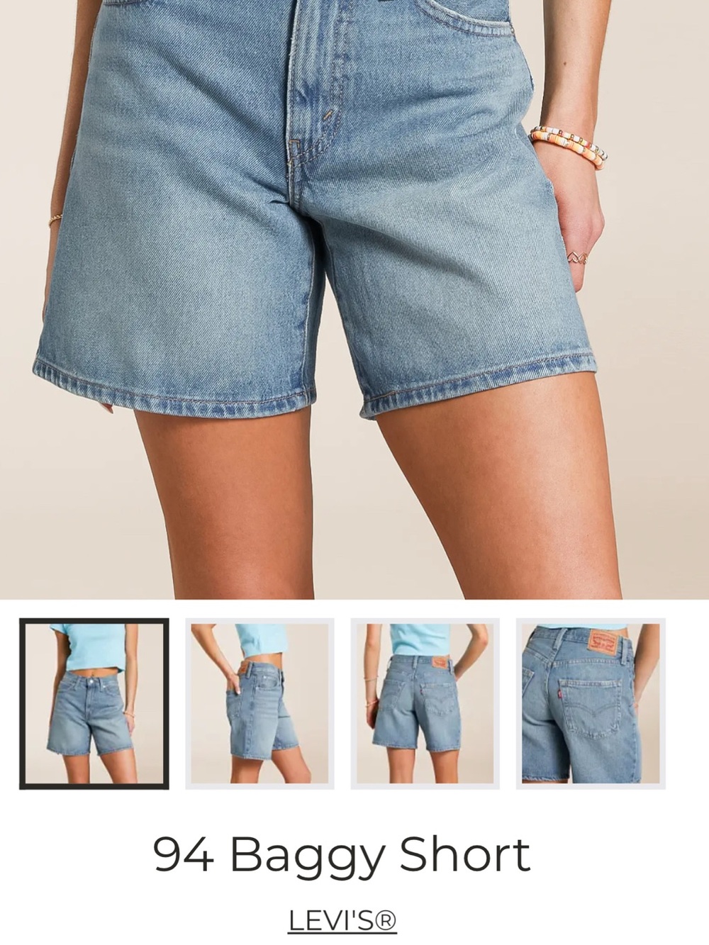 Levi's Light Blue Denim Jean Shorts